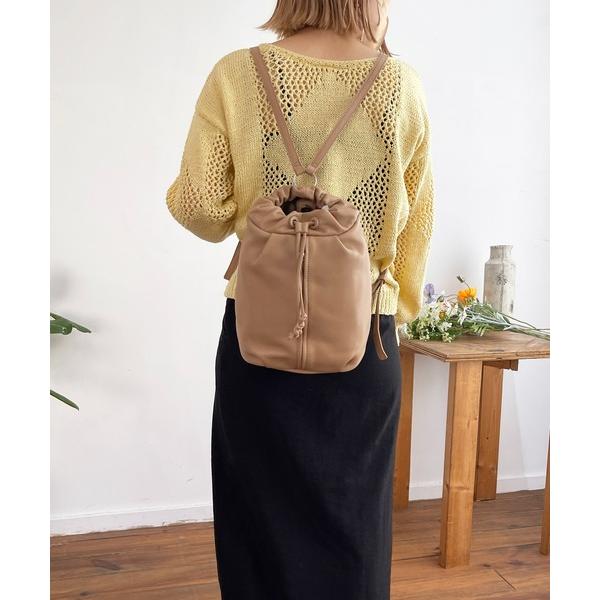 デイバック リュック BEAURE ヴュレ カウレザー Leather knapsack レディース...