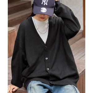 カーディガン ハイゲージカラーリングニットオーバールーズカーディガン