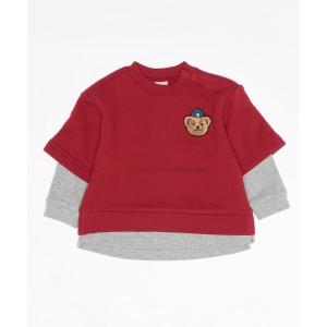 トレーナー くま刺しゅう重ね着プルオーバー キッズ 子供服 男の子