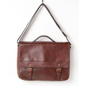 ブラウンレザー メッセンジャーバッグ FOSSIL ショルダーバッグ フォッシル メッセンジャーバッグ