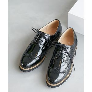 シューズ タンクソールメダリオンレースアップシューズ