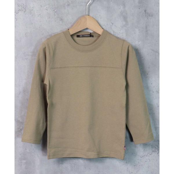 tシャツ 「USAコットン綿100%」切り替え無地長袖Tシャツ キッズ キッズ 子供服 男の子 女の...