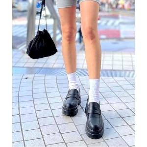 ローファー 「R＆E」超軽量厚底コインローファー レディース