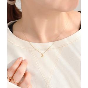 K10PG ダイヤムーンスターネックレス　con affetto con affetto(ファッション) ネックレス K10ダイヤムーンスター