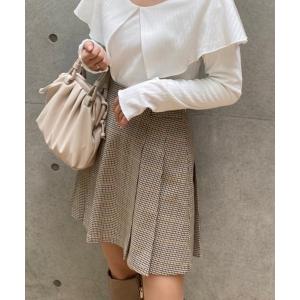 スカート 新色入荷　ボックスプリーツミニスカート