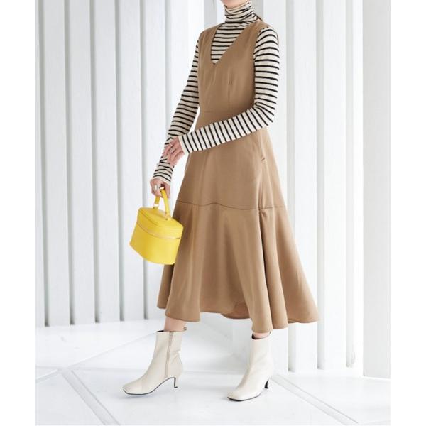 ジャンパースカート マーメイドVネックジャンスカワンピース