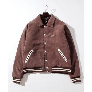 スタジャン ビッグシルエット コーデュロイ 刺繍 スタジャン レディース レディース