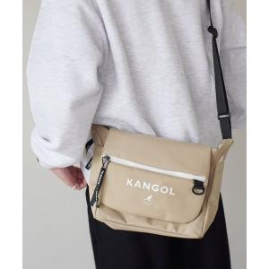 ショルダーバッグ 「KANGOL/カンゴール」 ロゴプリント フラップ ショルダーバッグ メンズ レディース