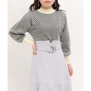 ニット ジャガードショート丈ニット