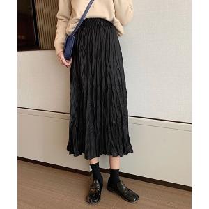 URGE：（アージコロン） スカート 「URGE：」しわ プリーツ加工 フレア