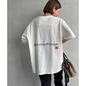 tシャツ Tシャツ [MANHATTAN PORTAGE/マンハッタンポーテージ] 別注 ポケット刺繍バックプリントTシャツ