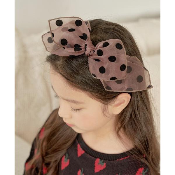 カチューシャ スエ 水玉ビックリボン カチューシャ(3color)