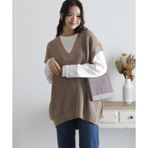 ANY（エニィ） ベスト ジレ Vネックニットベスト レディース