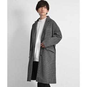 コート チェスターコート メンズ チェスターコート オーバーサイズ チェック柄 ロングコート 秋冬服｜zozo