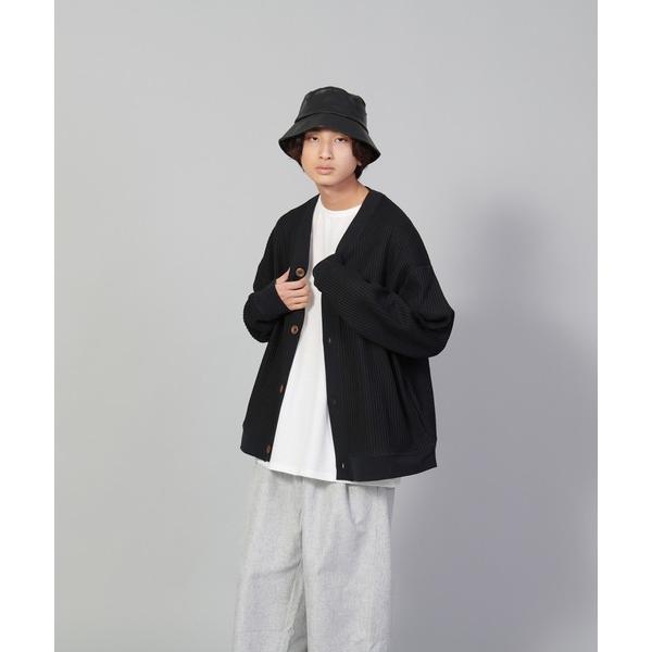 カーディガン 「UNIIT/ユニット」ビッグワッフルカーディガン メンズ レディース