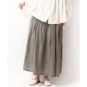 ubasoku（ウバソク） スカート 綿 先染タイプライター大柄チェック