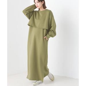 ジャンパースカート ダンボールニットショートプルオーバーVネックジャンスカセット