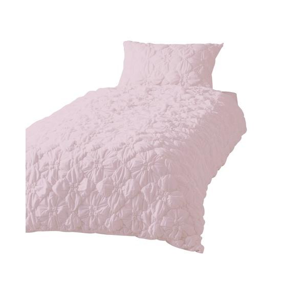 レディース ベッド 寝具 フラワーキルト 掛け布団カバー シングル ピンク