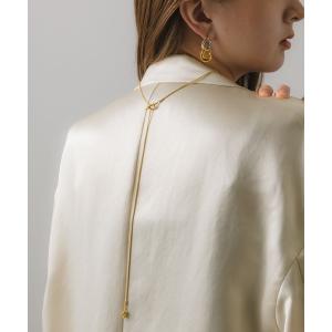 ネックレス 金属アレルギー対応 2wayノットチェーンボータイネックレス/サージカルステンレス/316L