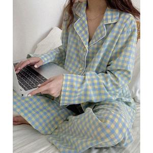 パジャマ ルームウェア 「 ammy. / エイミードット 」 ギンガムチェック ルームウェア パジャマ レディース