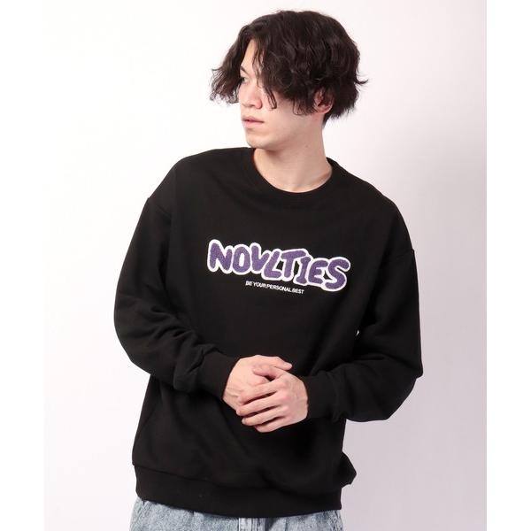 トレーナー スウェット オーバーサイズ　NOVLTIES サガラ刺繍ロゴトレーナー メンズ レディー...