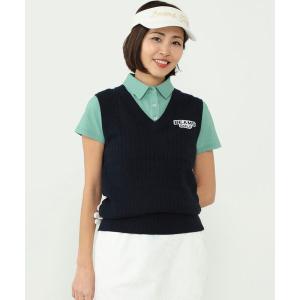 ベスト BEAMS GOLF PURPLE LABEL / ケーブル Vネック ニットベスト