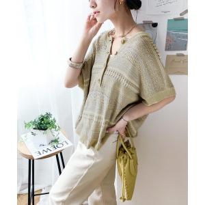 tシャツ Tシャツ 2way変形ジャガードニットマルチボーダープルオーバー