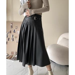 プリーツスカート 韓国 ベルト（ファッション）の商品一覧 通販 