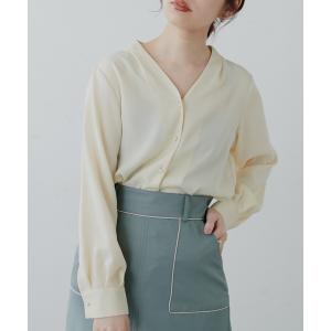 ブラウス シャツ 「WEB限定カラー有り・大好評プチプラシリーズ」プチプラちびパール釦とろみブラウス レディース