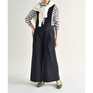 サロペット オーバーオール クロップ丈 Vネックサロペット「洗える」