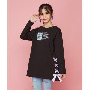 tシャツ Tシャツ サテンビッグリボンロング丈ロンＴ｜zozo