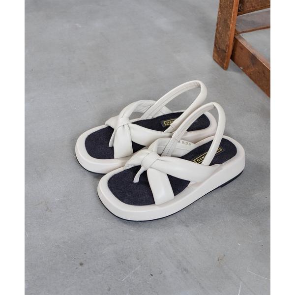 サンダル ボリュームソールトングサンダル レディース