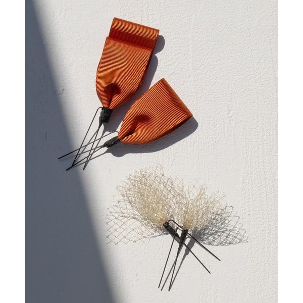 髪飾り　リボンとレース レディース