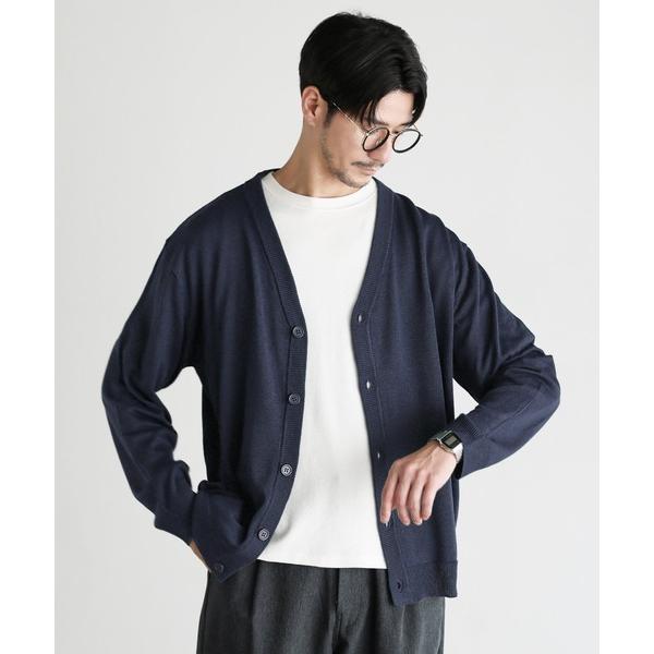 カーディガン セミルーズシルエット ベーシックカーディガン メンズ