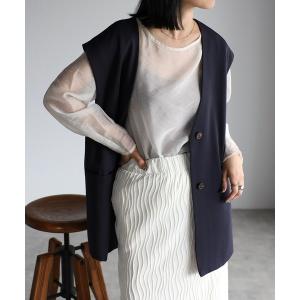 ベスト ノーカラーベスト/ジレ