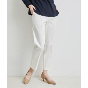 パンツ 「撥水・防汚加工」綿サテンテーパードパンツ レディース