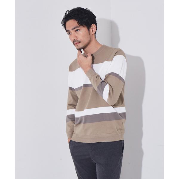 セーター ニット 「ウォッシャブル」パネルボーダー　ニット メンズ レディース