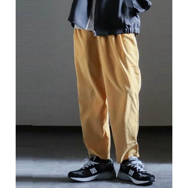 ワイドパンツ パンツ ポリピーチイージーアンクルパンツ メンズ