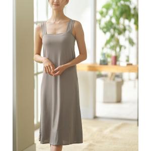 インナーシャツ 肌着 ヒンヤリ冷感！「制菌」ブラ紐隠しのインナーワンピース レディース