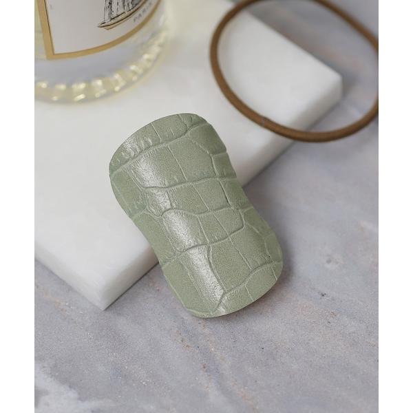 ヘアゴム クロコ調ポニーフック