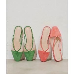 サンダル シアーカラーフラットミュール