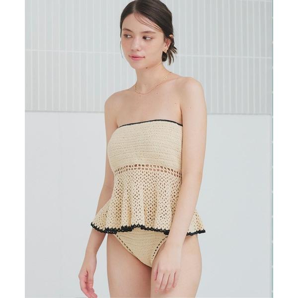 水着 ペプラムクロシェビキニ/水着 レディース