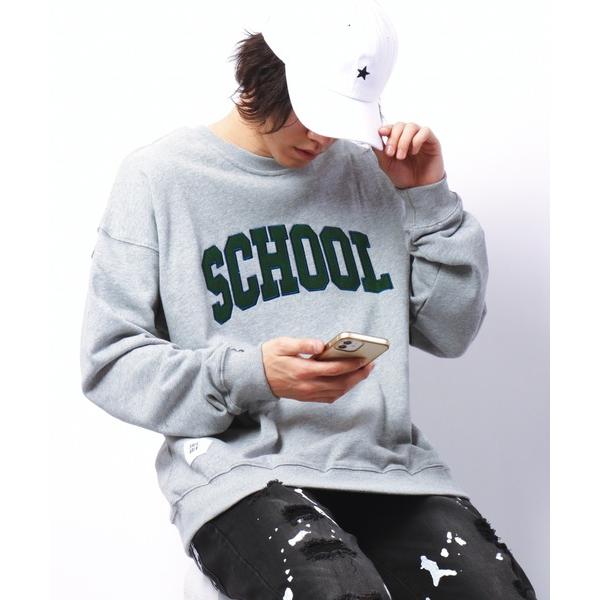 トレーナー スウェット SCHOOLカレッジロゴトレーナー メンズ レディース