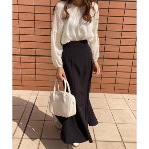 スカート スリットマーメイドロングスカート