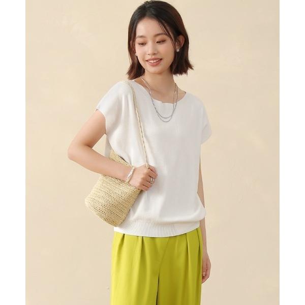 ニット セーター フレンチスリーブサマーニット レディース