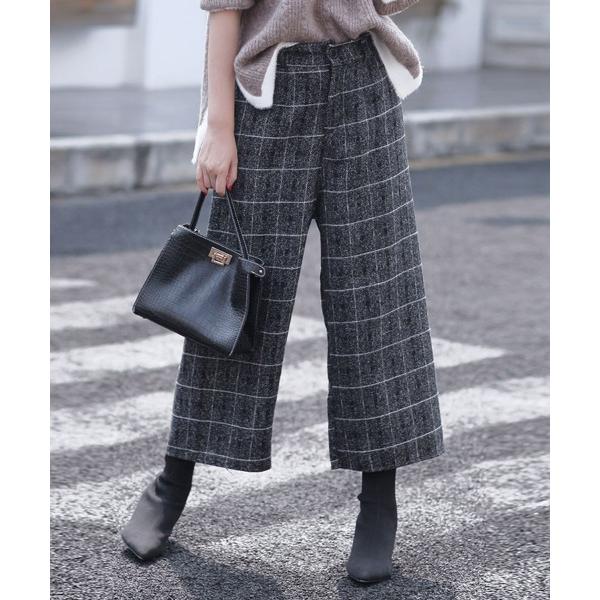 ワイドパンツ パンツ ハイウエスト ワイドパンツ フロントボタン レディース