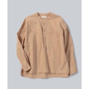 シャツ COTTON PAPER WASHED POPLIN BAND COLLAR PULLOVER SHIRT / コットンペーパーワッシャーポプ