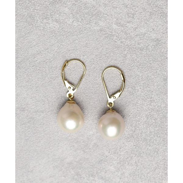 ピアス /MUSES/オーバル淡水パールフープピアス レディース