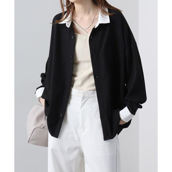 シャツ とろみ ビッグシルエットクレリックシャツ メンズ レディース