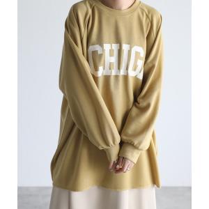 トレーナー スウェット 「2022　S/S 新作」ロゴスウェットチュニック レディース